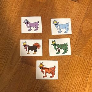 Pack of 5 GOAT USA stickers